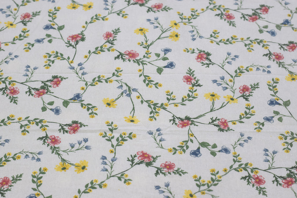 King Size Floral Vine Bedsheet Set with Mustard Border –  Elegant Bedding