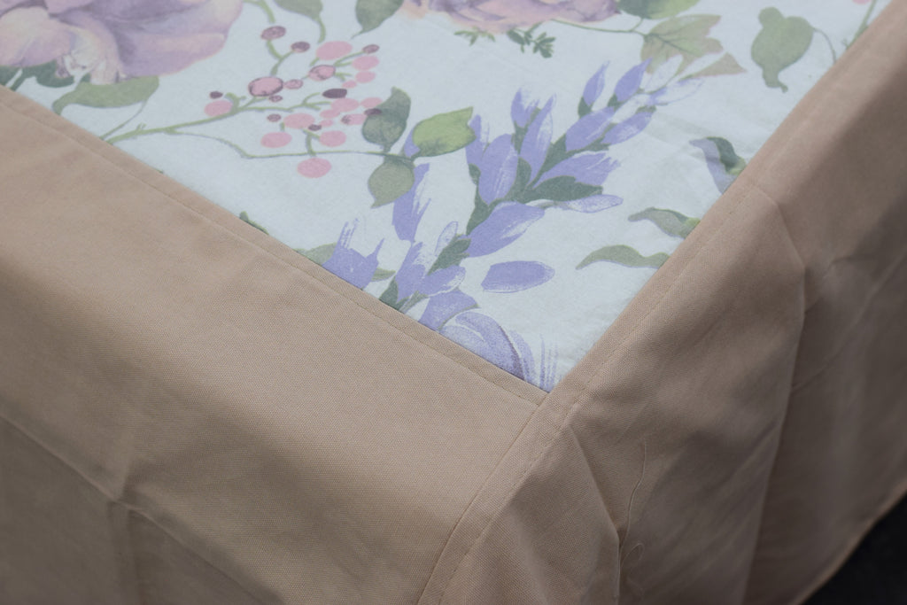 King Size Floral Elegance Bedspread Set with Pillow Covers – Soft Pastel Rose Print