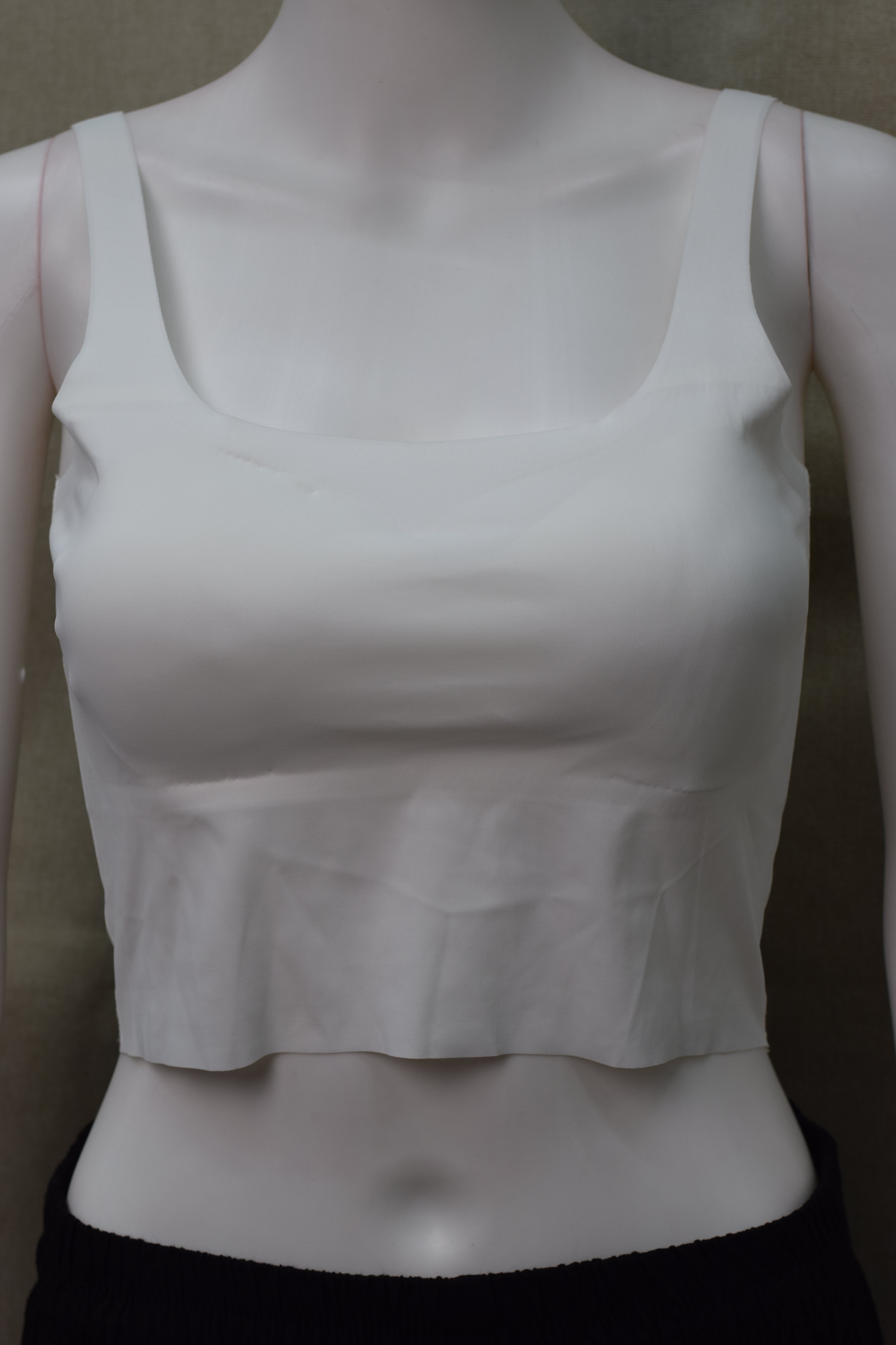 Women’s  White Bra Top – Soft Stretch Sleeveless Crop Camisole