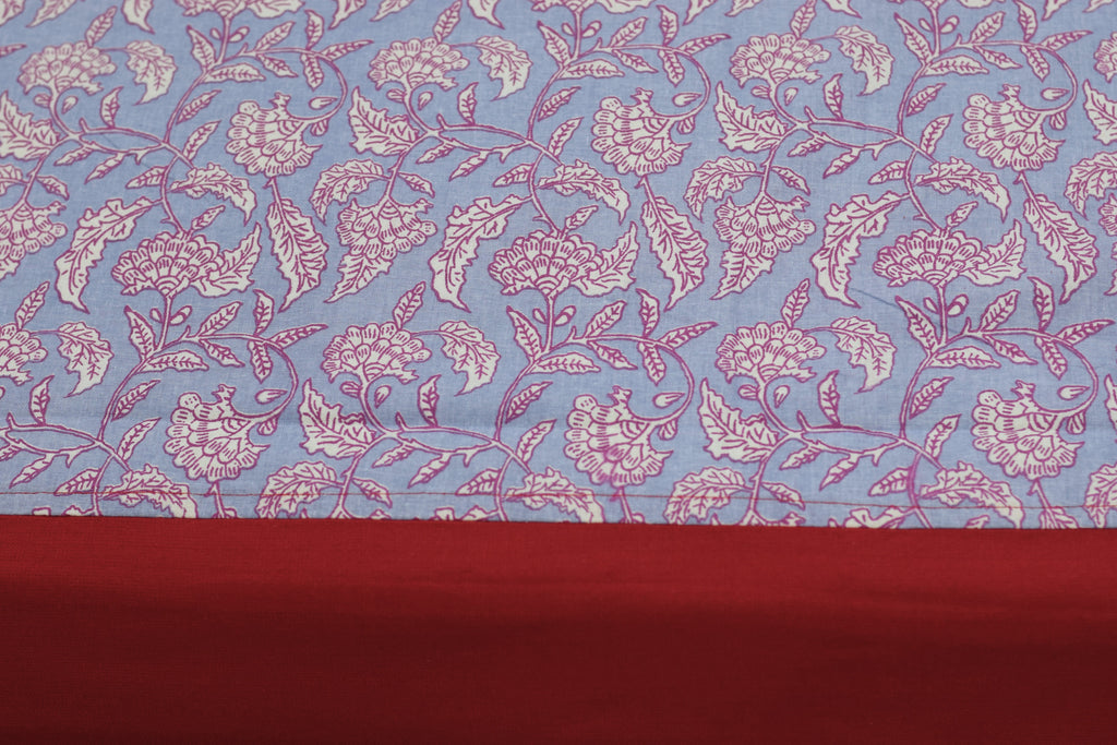 Premium queen Size Cotton Bedspread Set with Elegant Floral Print & 2 Matching Pillow Covers