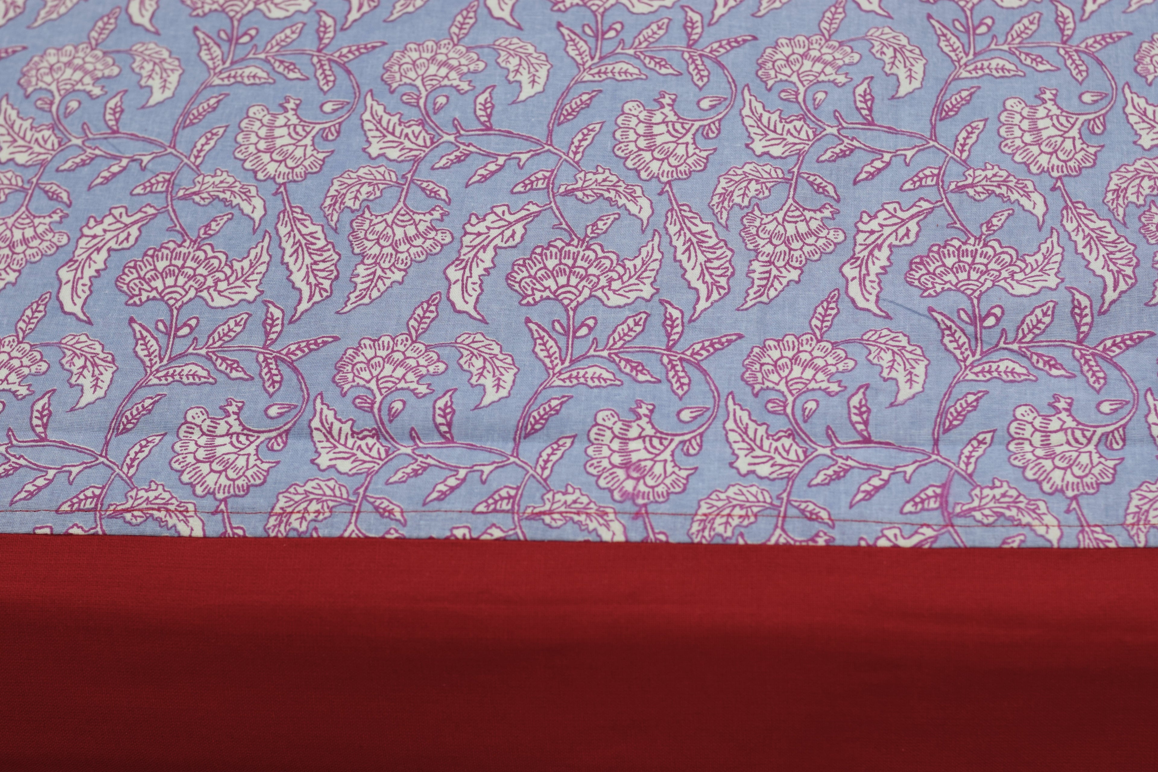 Premium queen Size Cotton Bedspread Set with Elegant Floral Print & 2 Matching Pillow Covers
