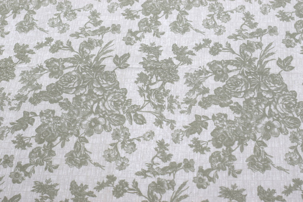 Elegant Ivory Floral Queen Size Bedspread Set with Pillow Covers