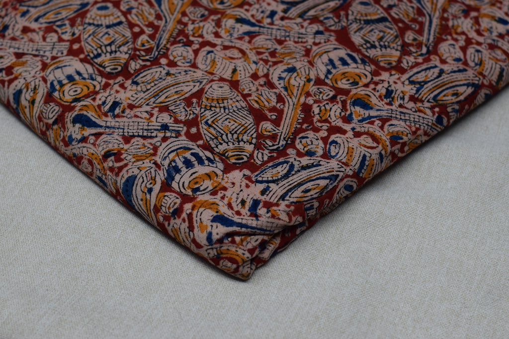 Rustic Melody Kalamkari Cotton Churidar Top Material