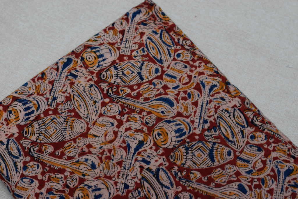 Rustic Melody Kalamkari Cotton Churidar Top Material