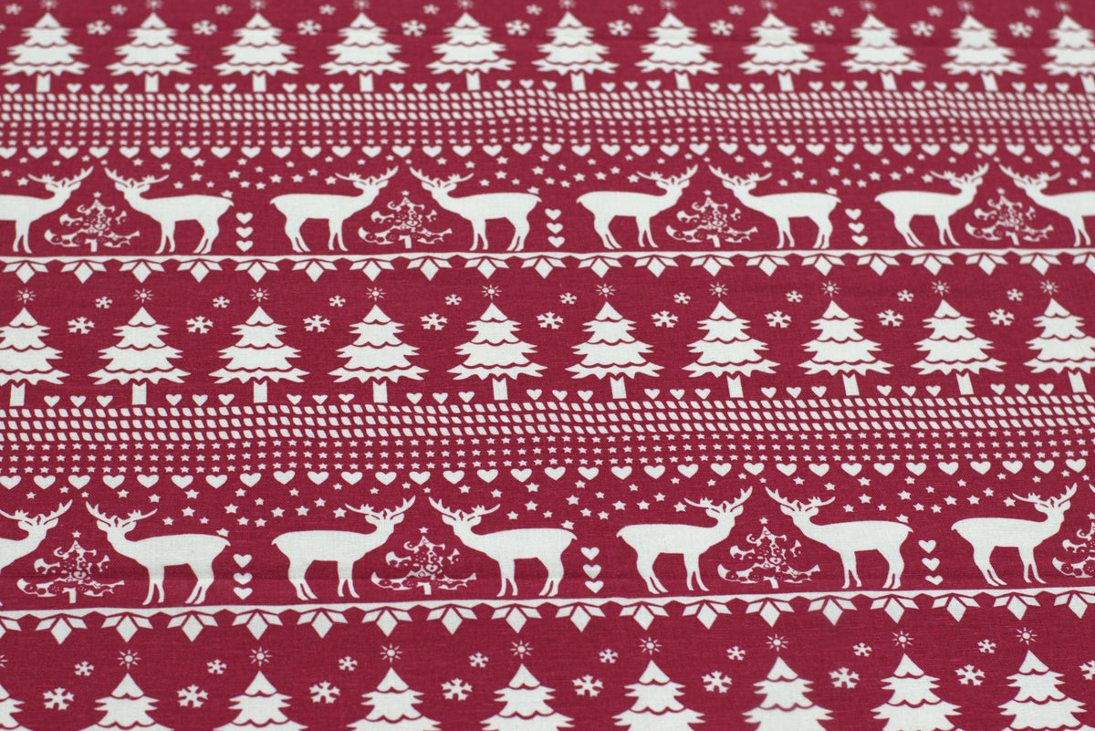 King Size Cotton Bedspread – Maroon & White Printed Design | 100 × 110 Inches