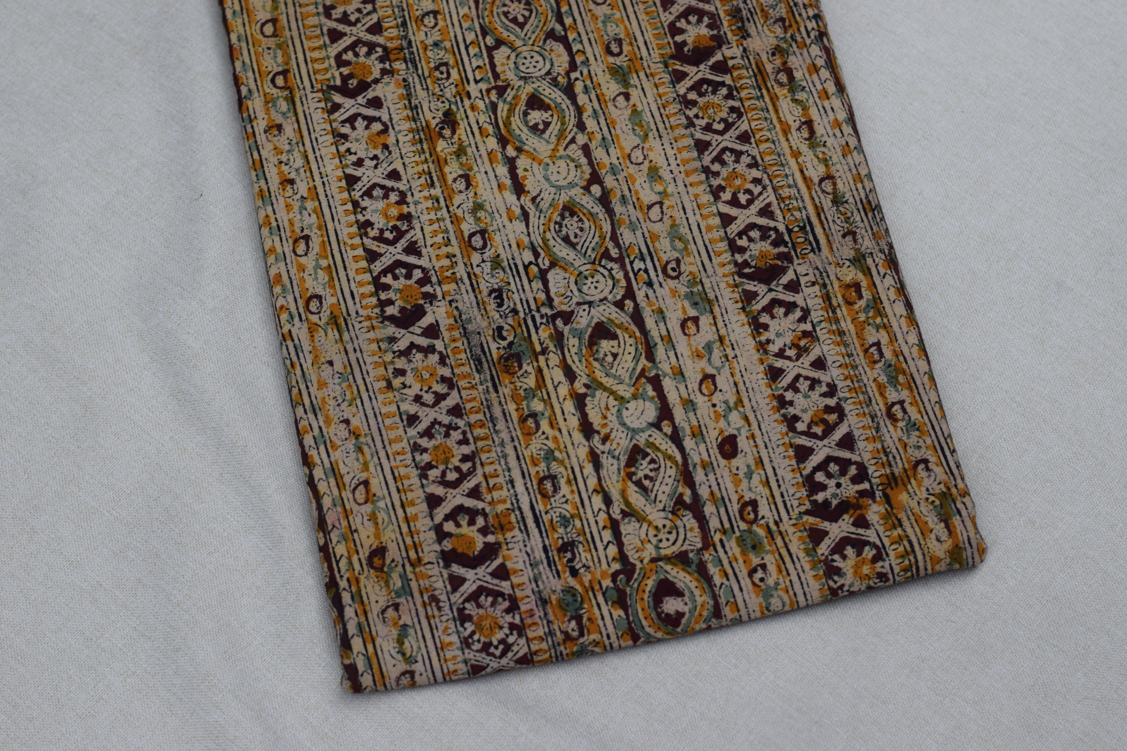 Kalamkari Print Cotton Churidar Material – 44" Width | Top Fabric Only | 3 Meter | Ethnic Printed Cotton Dress Material