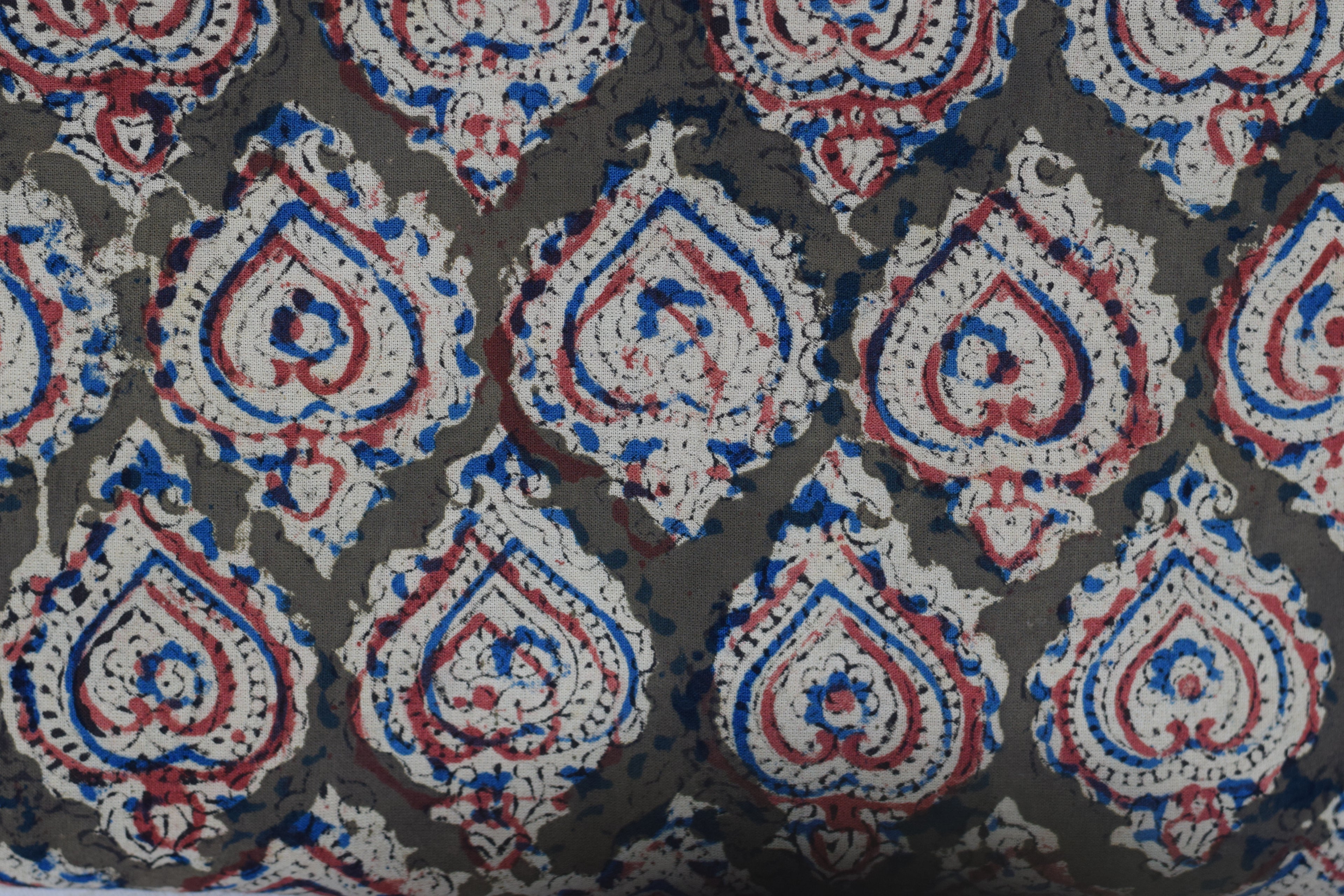 Earthy Brown Kalamkari Print Cotton Churidar Material – 44 Inch Width | 2.5 Meter Top Fabric