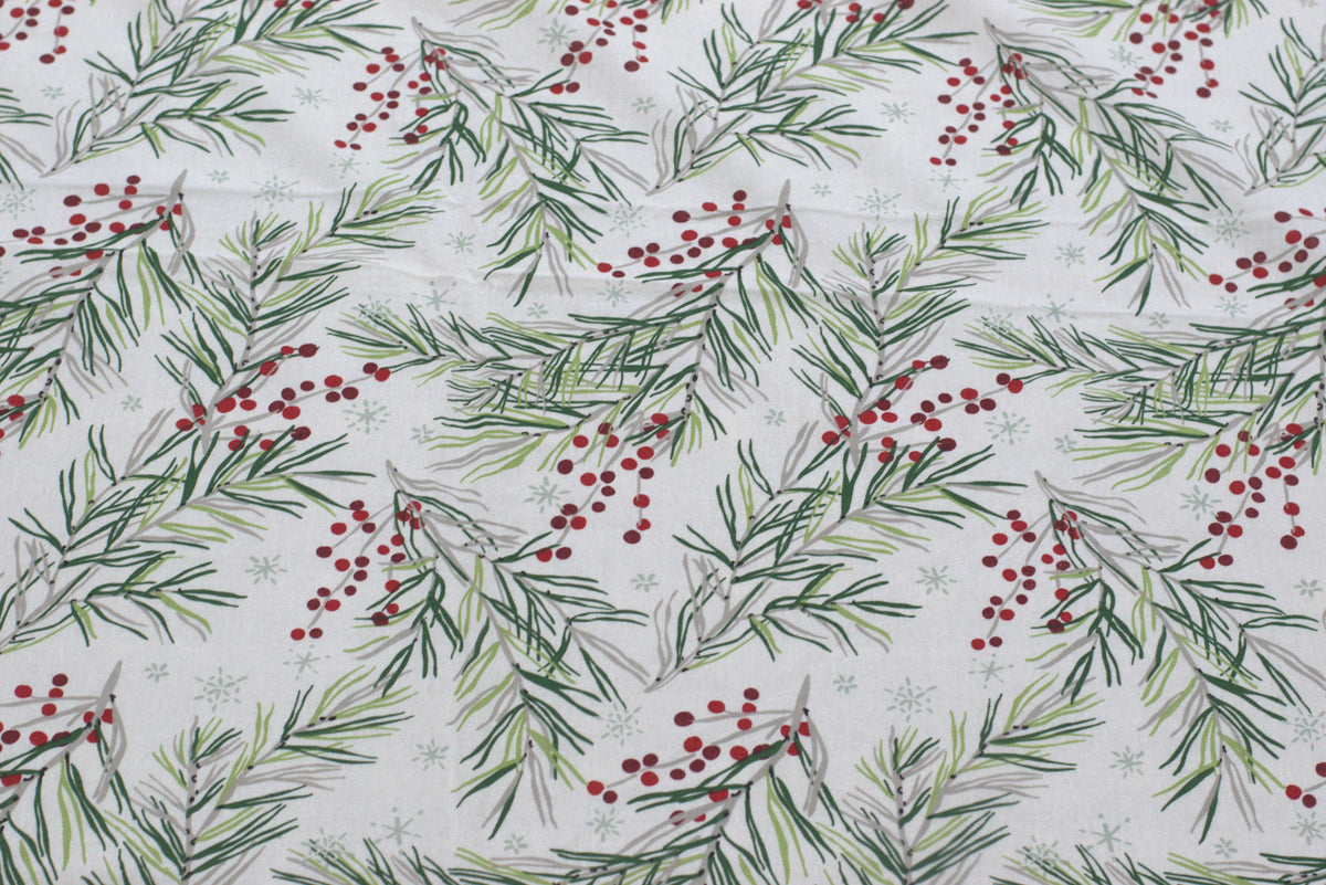 King Size Cotton Bedspread – Botanical Floral Print | 100 × 110 Inches