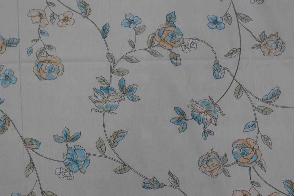 Elegant Grey Floral Queen Size Bedsheet with Pillow Covers
