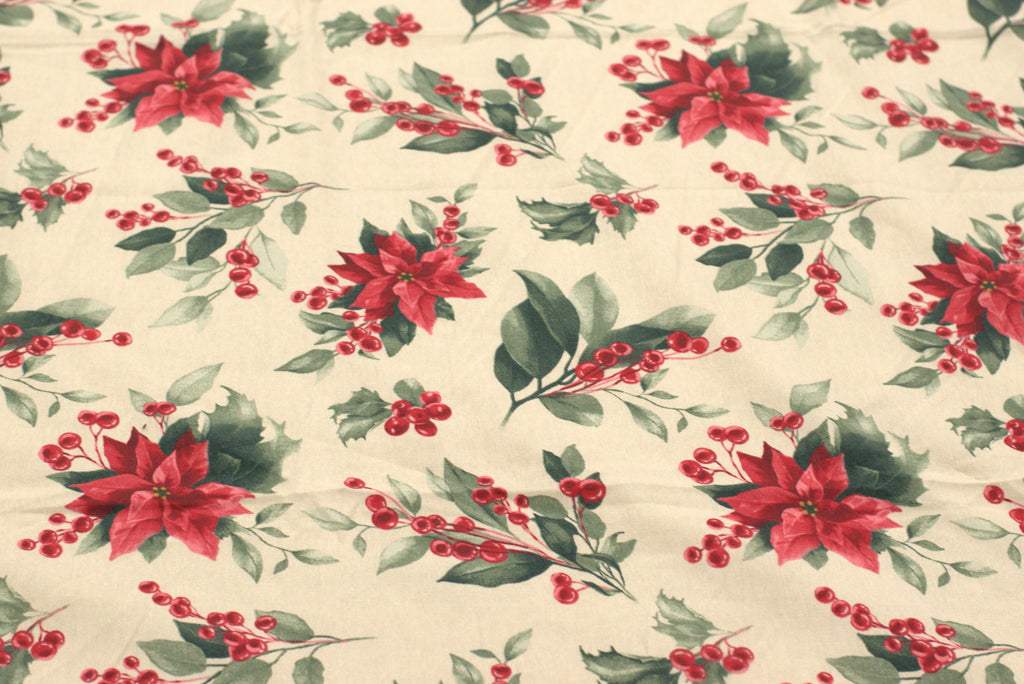 King Size Cotton Bedspread – Red Floral Print with Red Border | 100 × 110 Inches