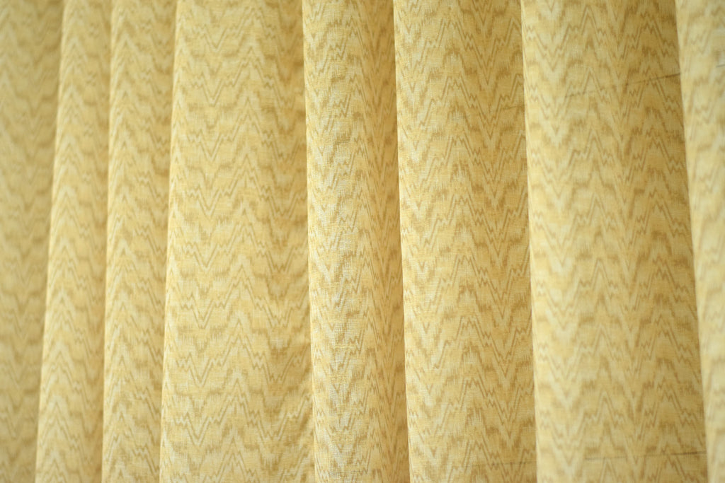 Elegant Beige Semi Linen Door Curtain 4 x 7 Ft with Sheer Lace Panel & Eyelet Top