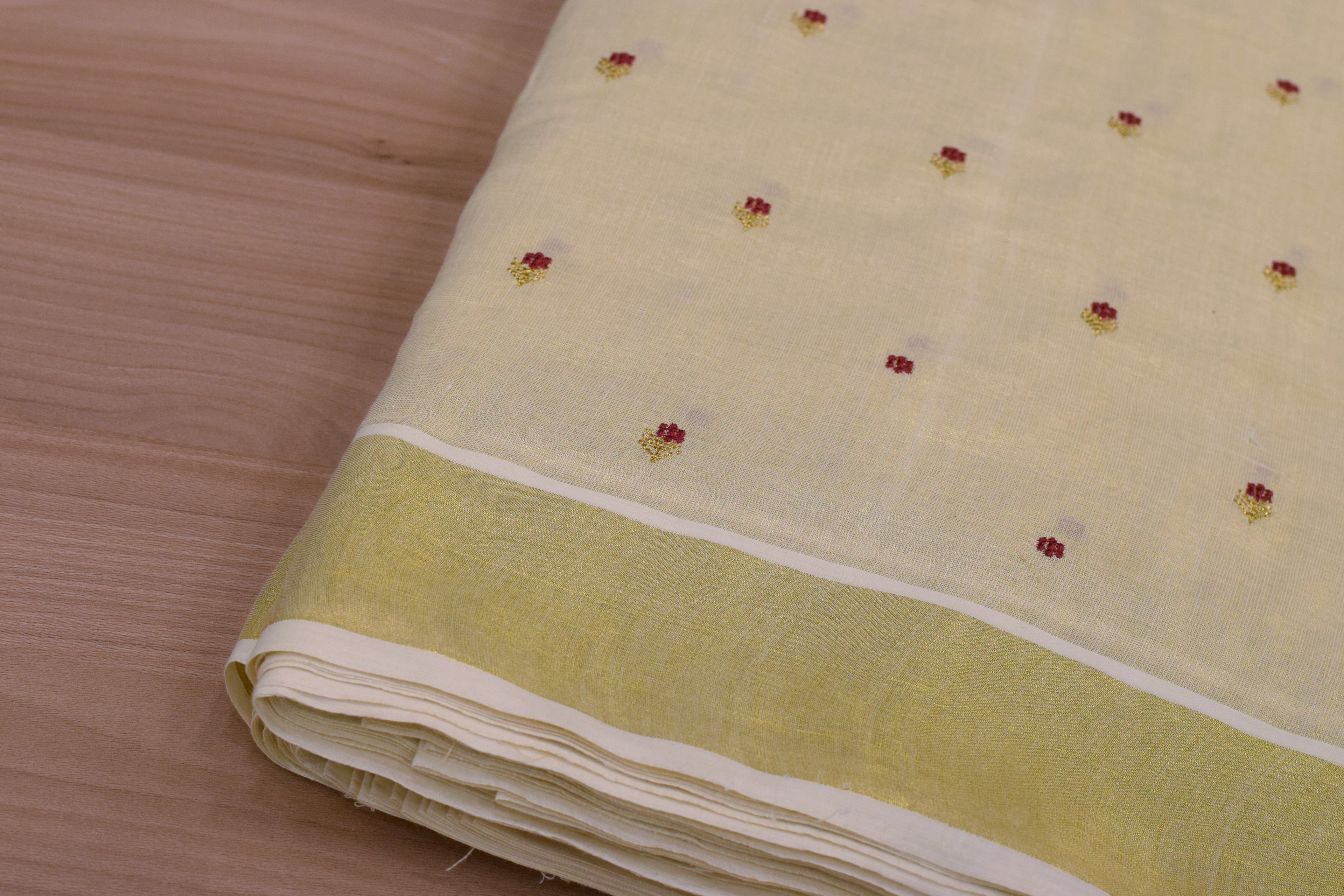 Elegant Pastel Yellow Tissue Dress Material Set with Embroidered Buttas – Saree, Top & Skirt Fabric