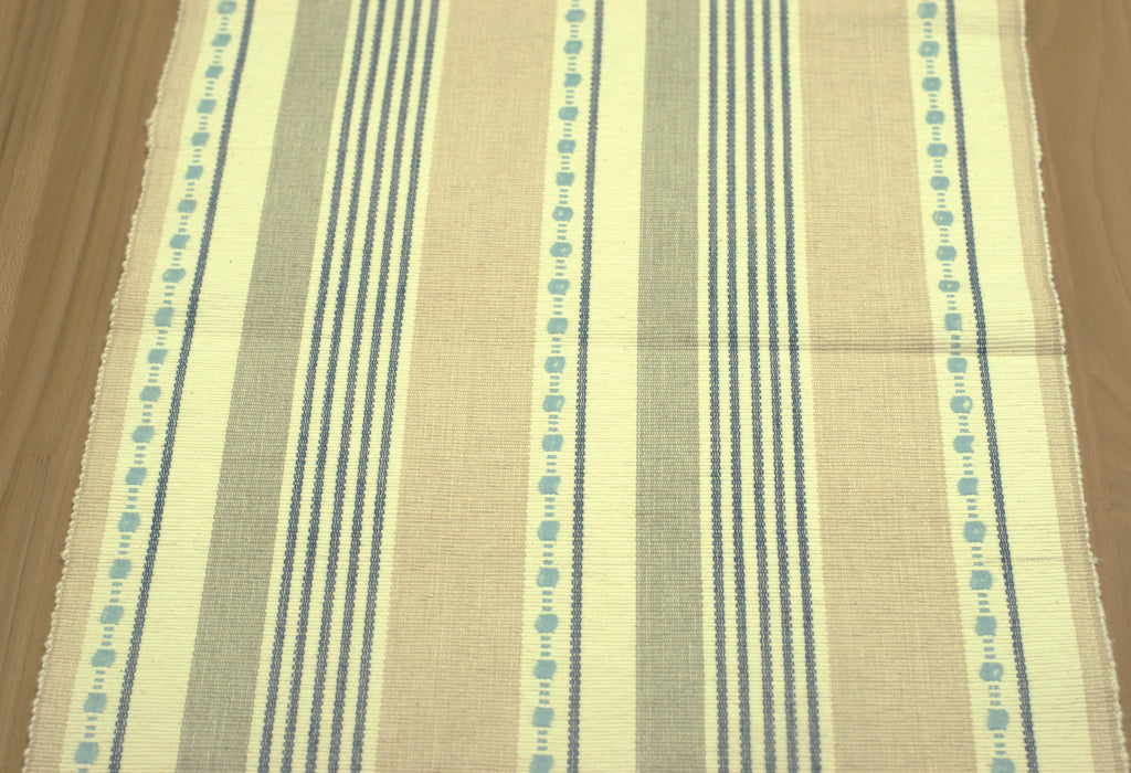 Striped Cotton Table Runner with Tassel Border – 190 × 40 cm