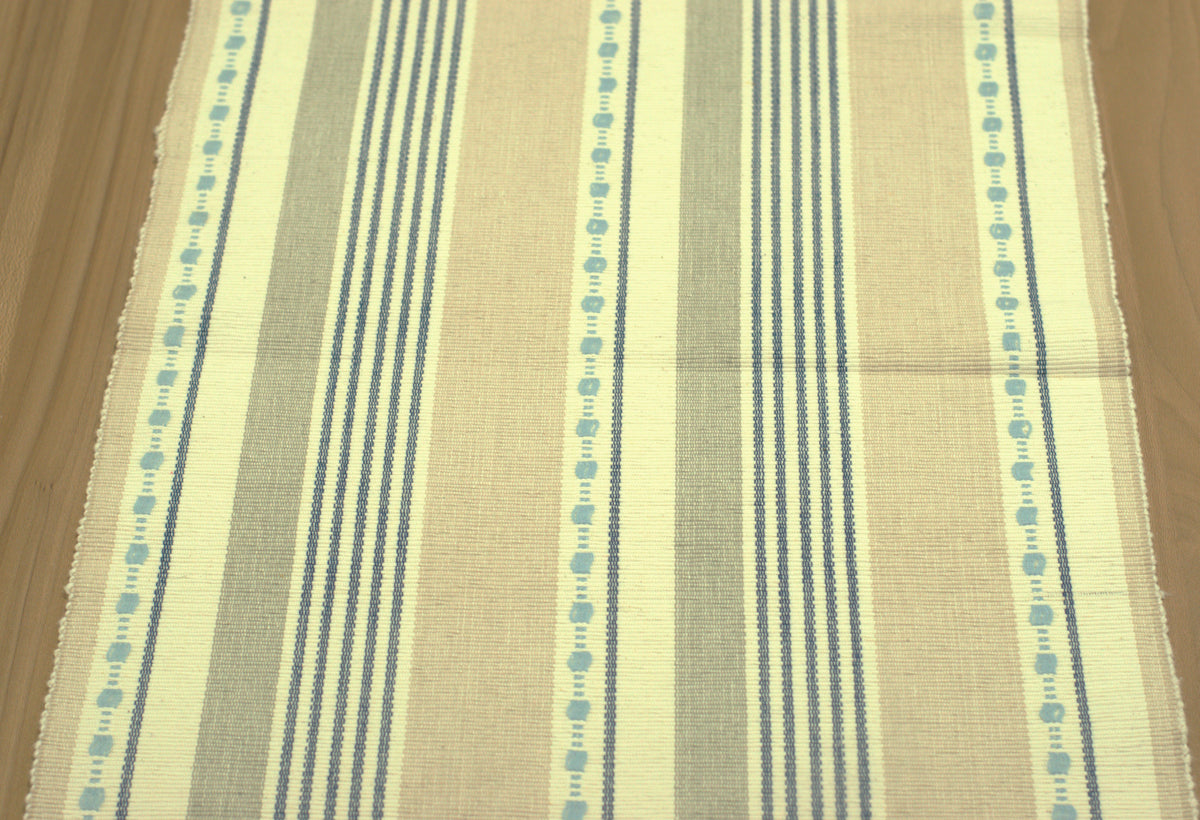 Striped Cotton Table Runner with Tassel Border – 190 × 40 cm