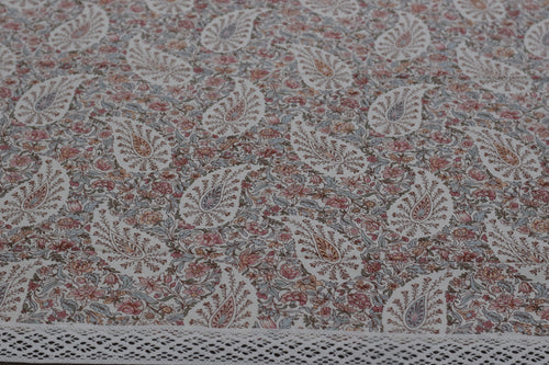 Elegant Floral King Size Bedspread Set with Pillow Covers – Brown & Beige Cotton Blend Bedding