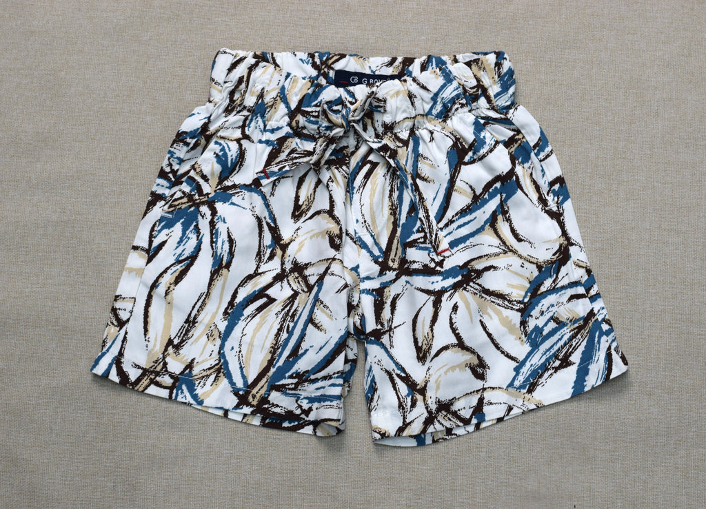Boys Tropical Leaf Print Co-Ord Set – Half Sleeve Shirt & Shorts Matching Outfit