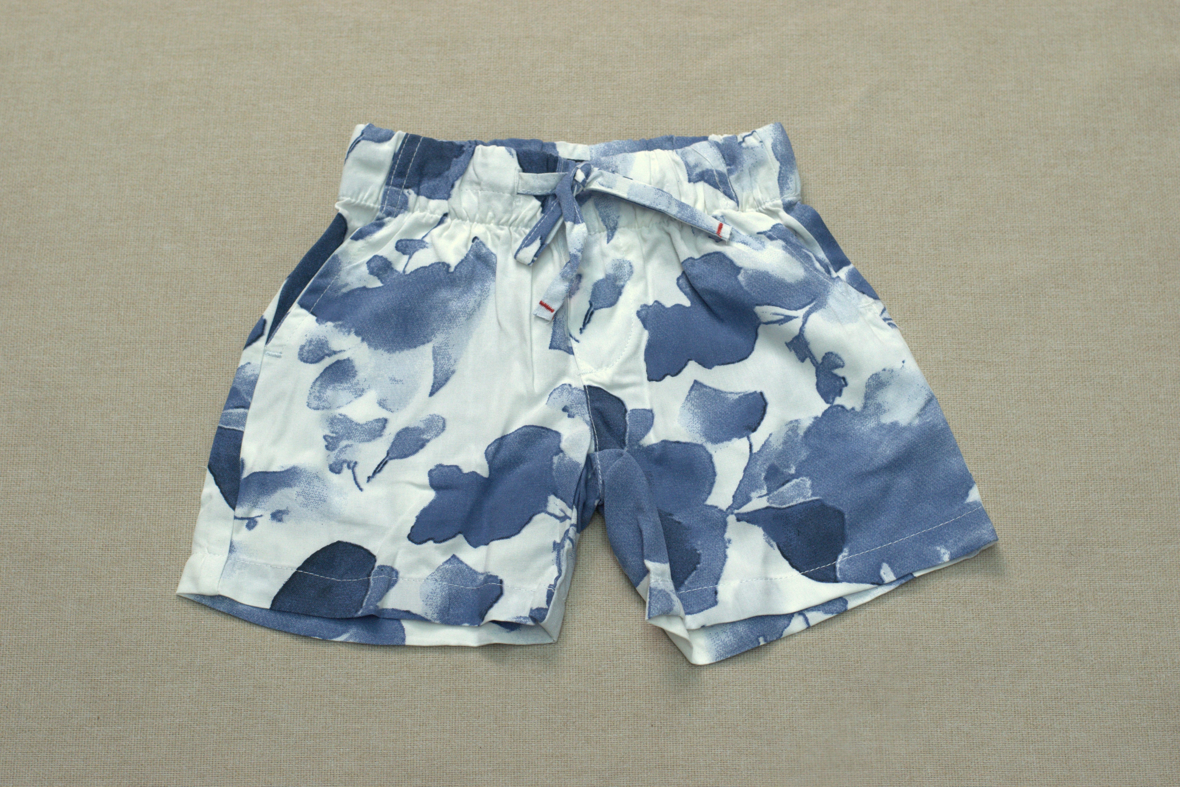 Boys Blue Abstract Print Co-Ord Set – Half Sleeve Shirt & Shorts Outfit