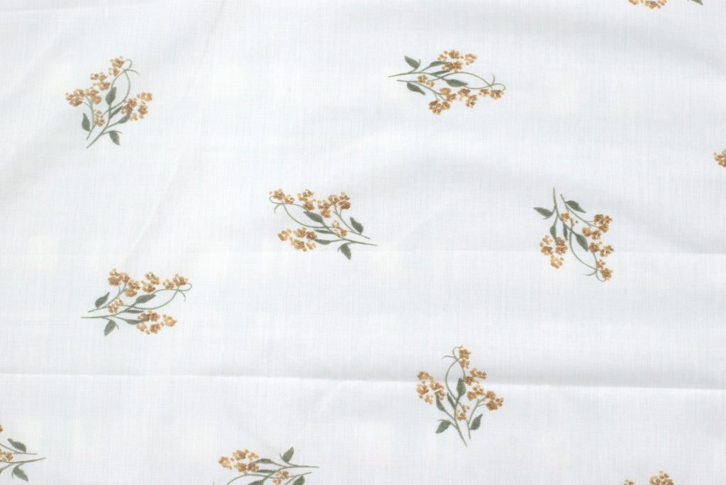 Premium King Size Olive Green & Cream Floral Bedspread Set - 3 Piece Cotton Blend (Includes 2 Pillow Covers)