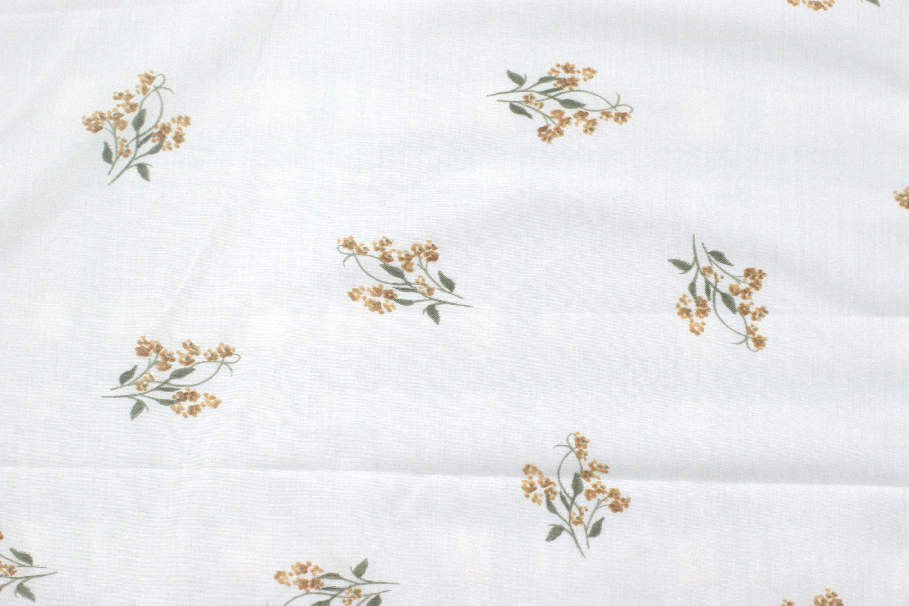 Premium King Size Olive Green & Cream Floral Bedspread Set - 3 Piece Cotton Blend (Includes 2 Pillow Covers)