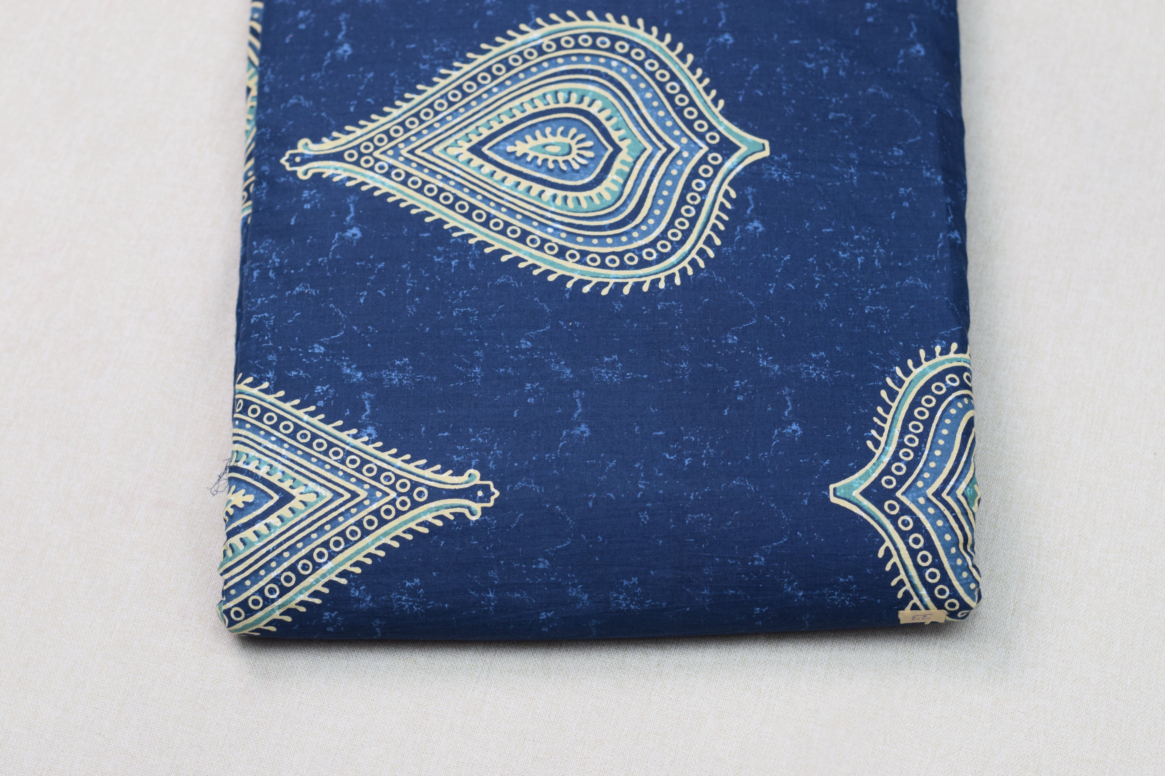 Soft Cotton Indigo Ethnic Dress Material Set – Top 2.5m & Bottom 2m | 44" Width