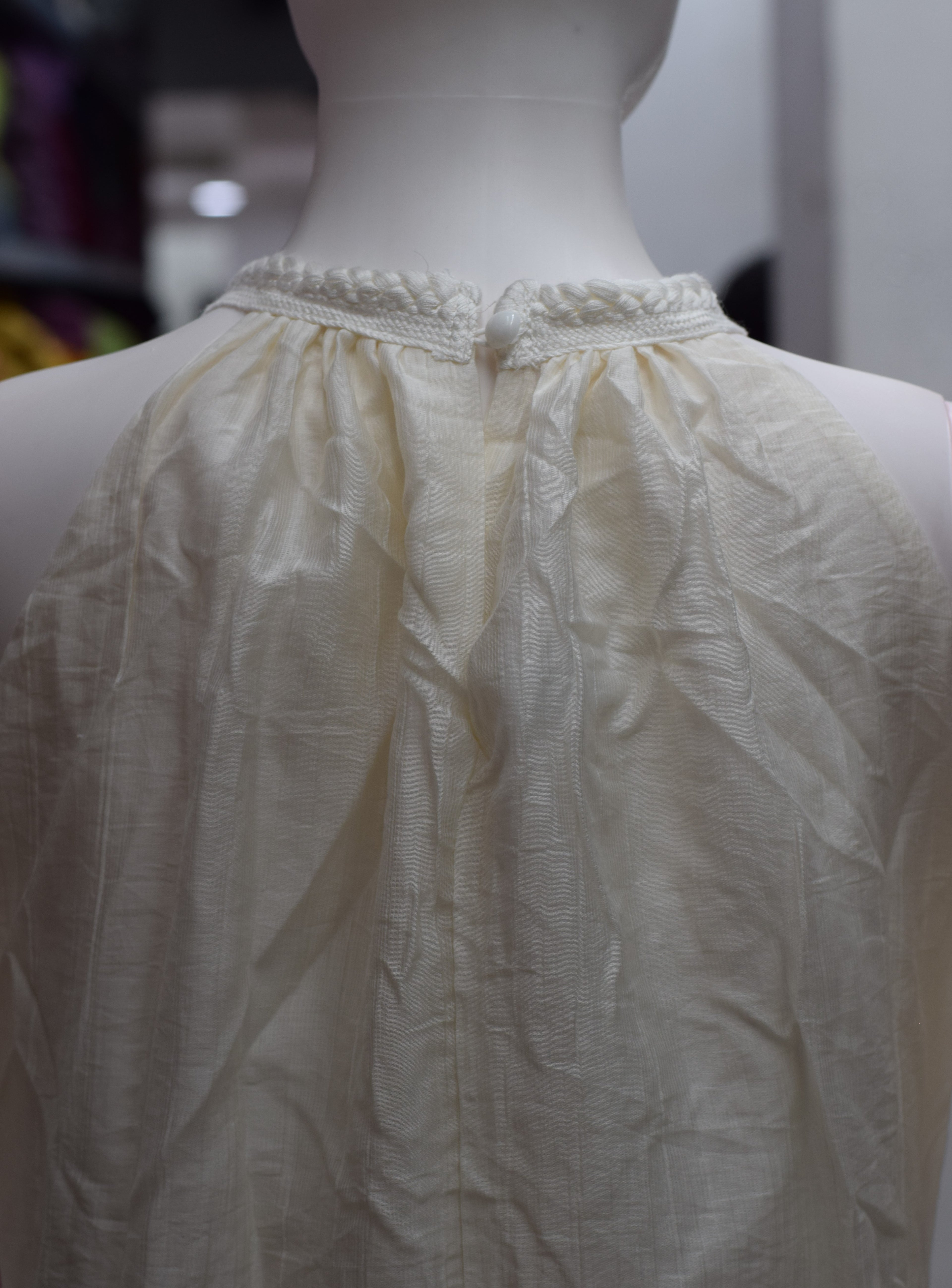Imported Free Size Women's Bow Detail Sleeveless Maxi Frock – Elegant Ivory White