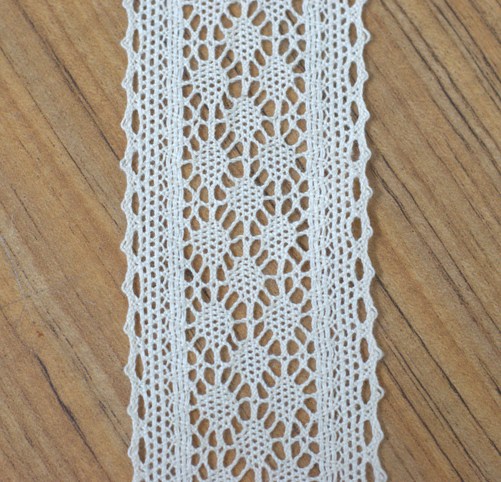 White Floral Lace Trim - 2 Inch Width - 10M / 20M Roll