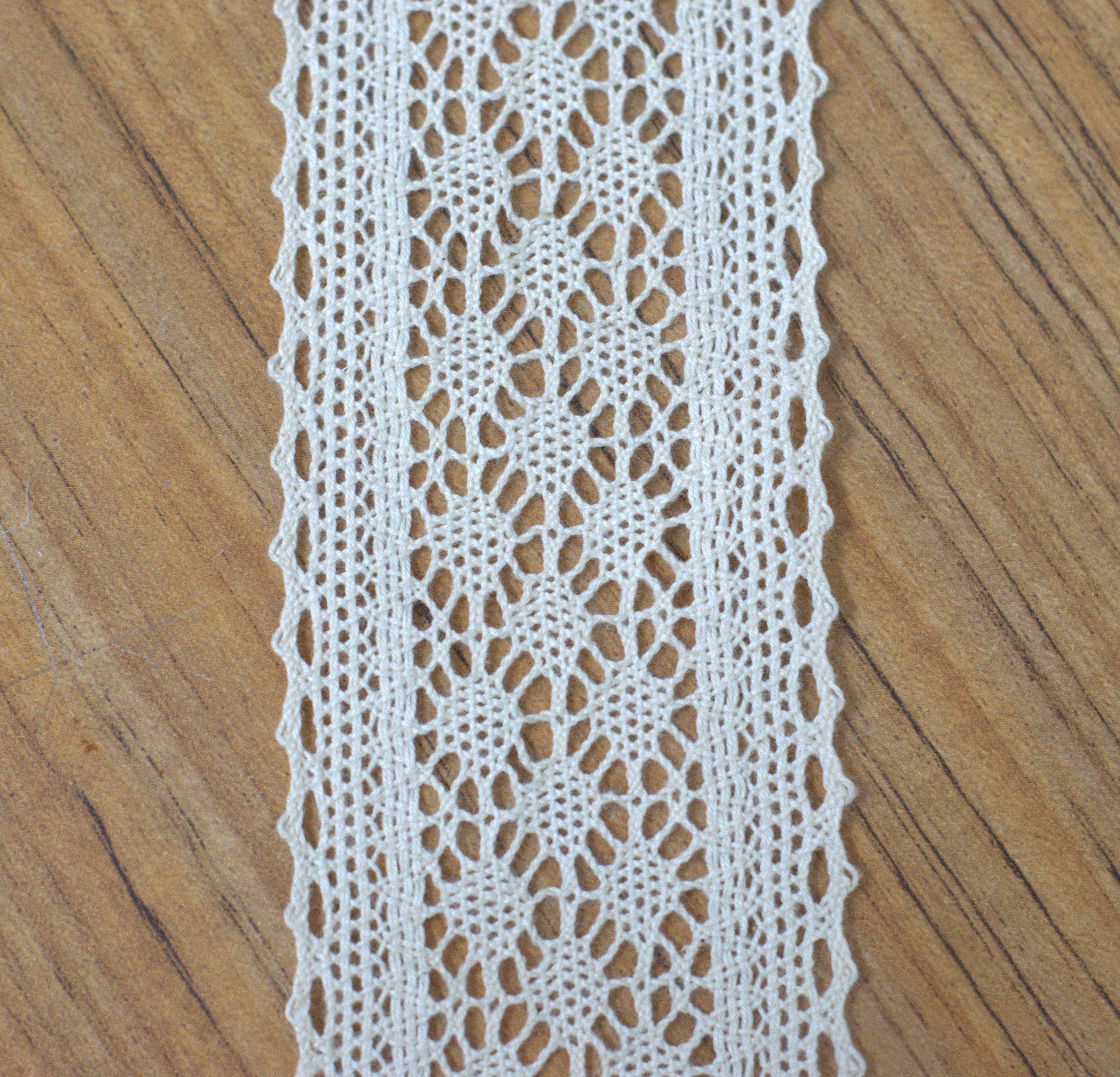 White Floral Lace Trim - 2 Inch Width - 10M / 20M Roll
