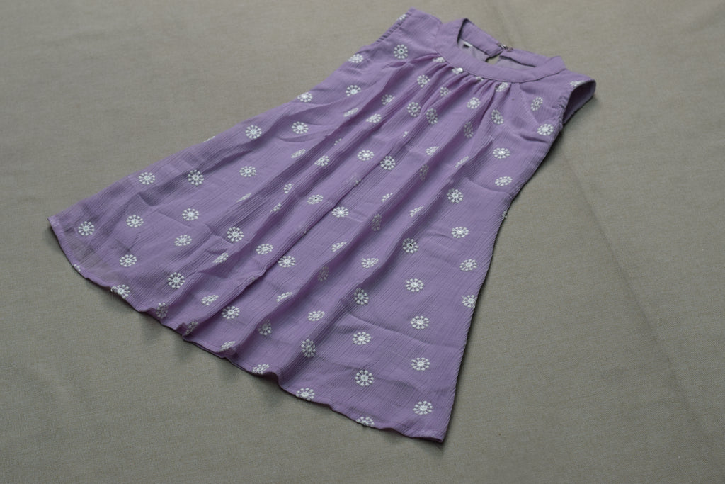 Floral Print Girls Sleeveless Frock