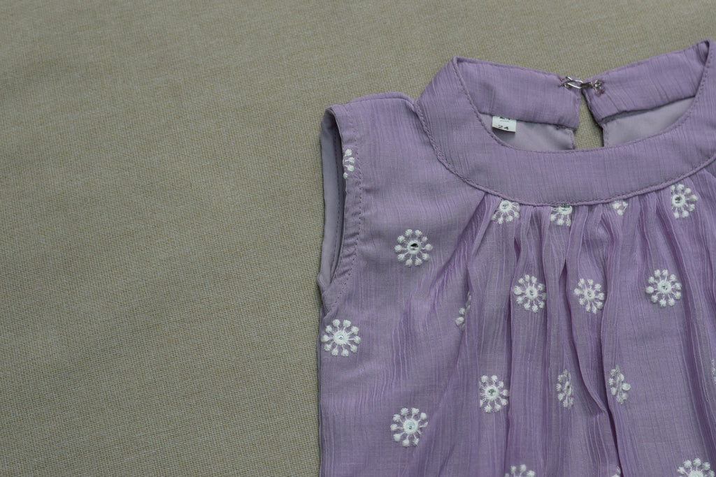 Floral Print Girls Sleeveless Frock