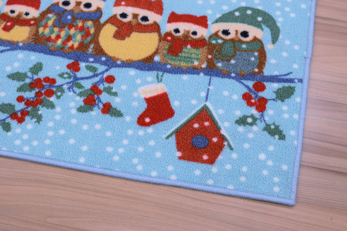 Christmas Snowman Family Floor Mat – Festive Winter Holiday Décor | 70 × 40 cm