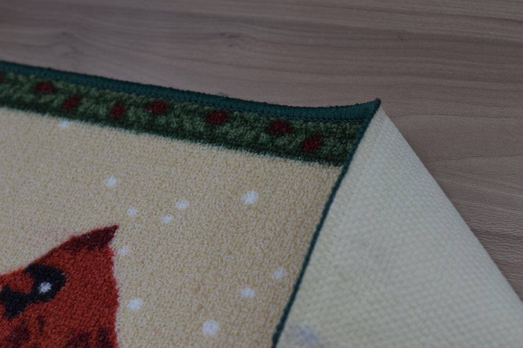 Winter Cardinal Birds Printed Floor Mat – 70 x 40 cm | Decorative Home &amp; Door Mat