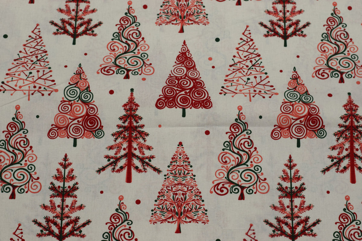 Christmas Printed Cotton Running Material – 60 Inch Width | Fabric for Table Cloth, Table Runner & Cushion Covers
