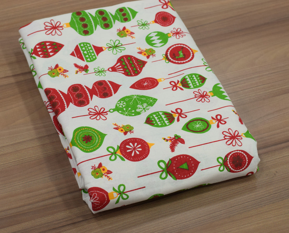 Christmas Printed Running Fabric – 60 Inch Wide Table Cloth, Table Runner & Cushion Cover Material