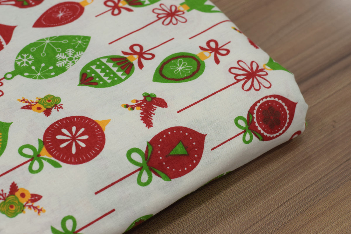 Christmas Printed Running Fabric – 60 Inch Wide Table Cloth, Table Runner & Cushion Cover Material