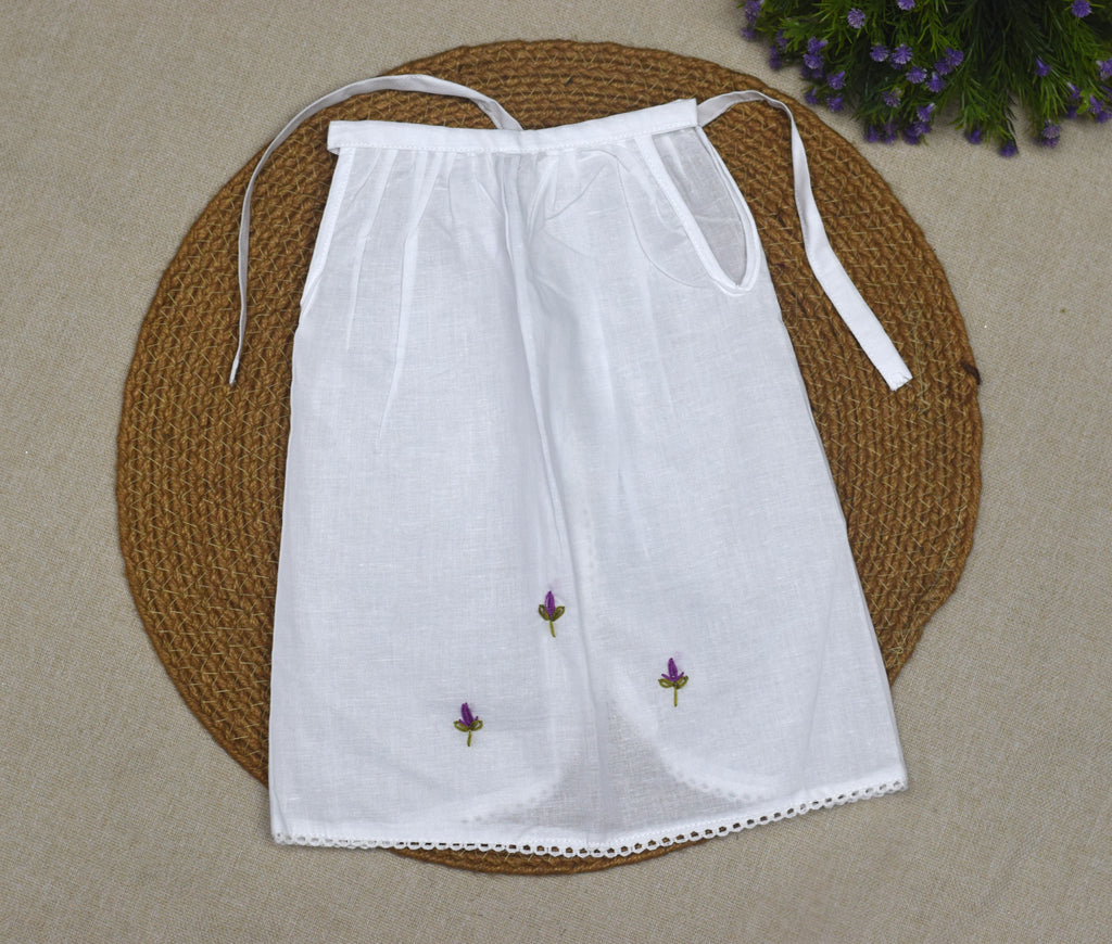 Traditional Kerala Kettuduppu (3 Color Set) – White Cotton Wrap with Floral Embroidery