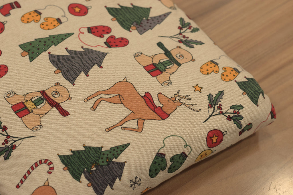 Christmas Printed Fabric Running Material – 60 Inch Wide | Table Cloth, Table Runner & Cushion Cover Fabric