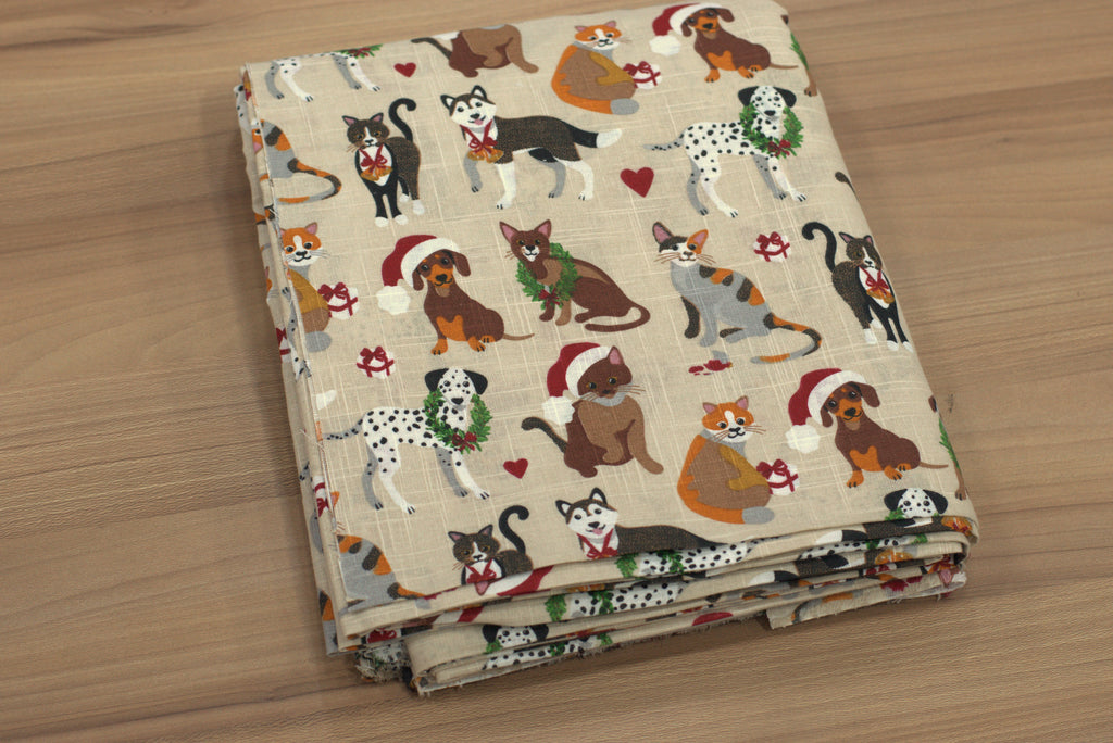 Christmas Printed Cotton Running Fabric – 48 Inch Width | Festive – Nushio by Pulpel