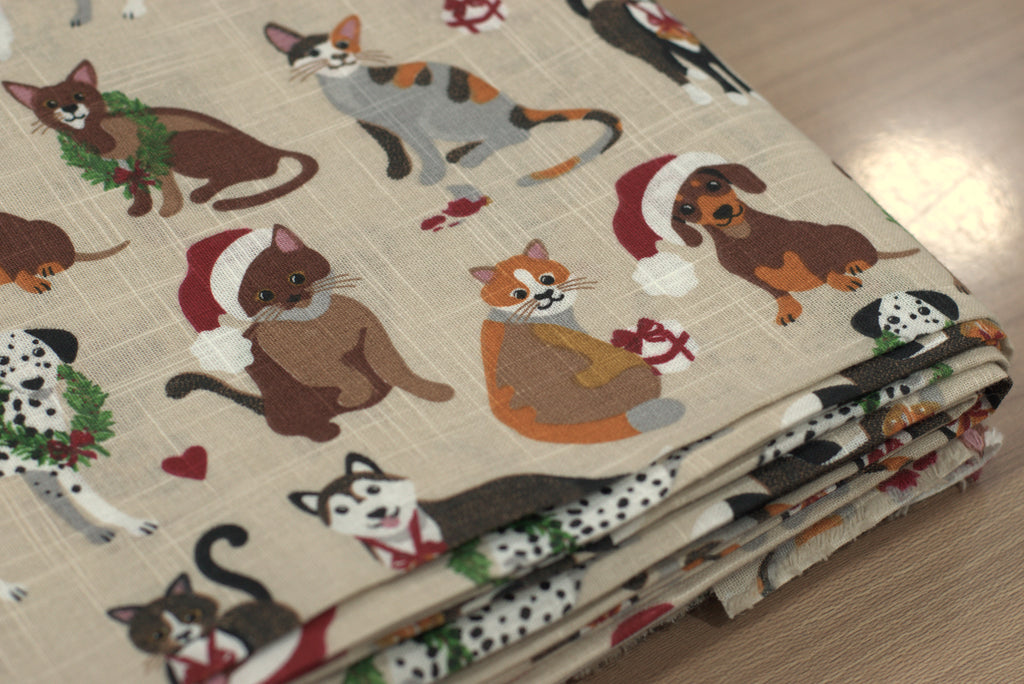 Christmas Printed Cotton Running Fabric – 48 Inch Width | Festive – Nushio by Pulpel