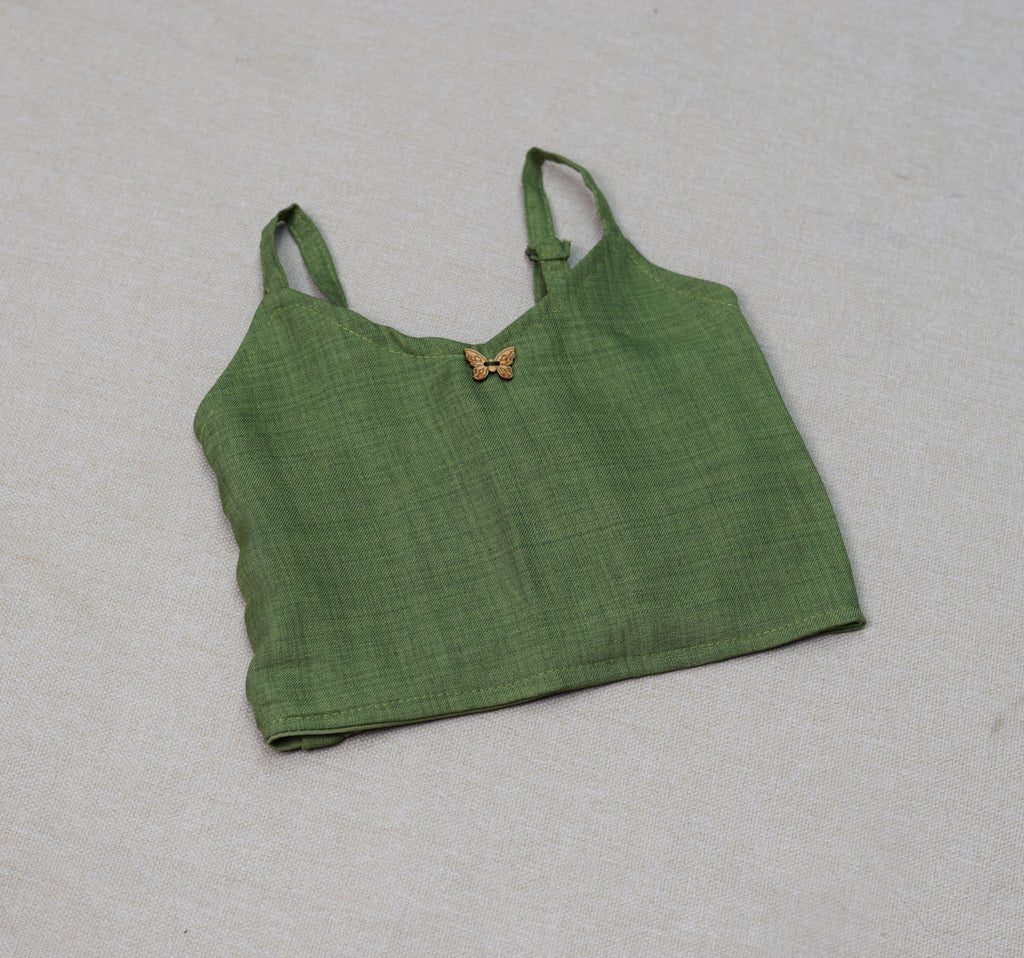 Girls Green 3-Piece Co-Ord Set with Printed Shirt & Cargo Pants