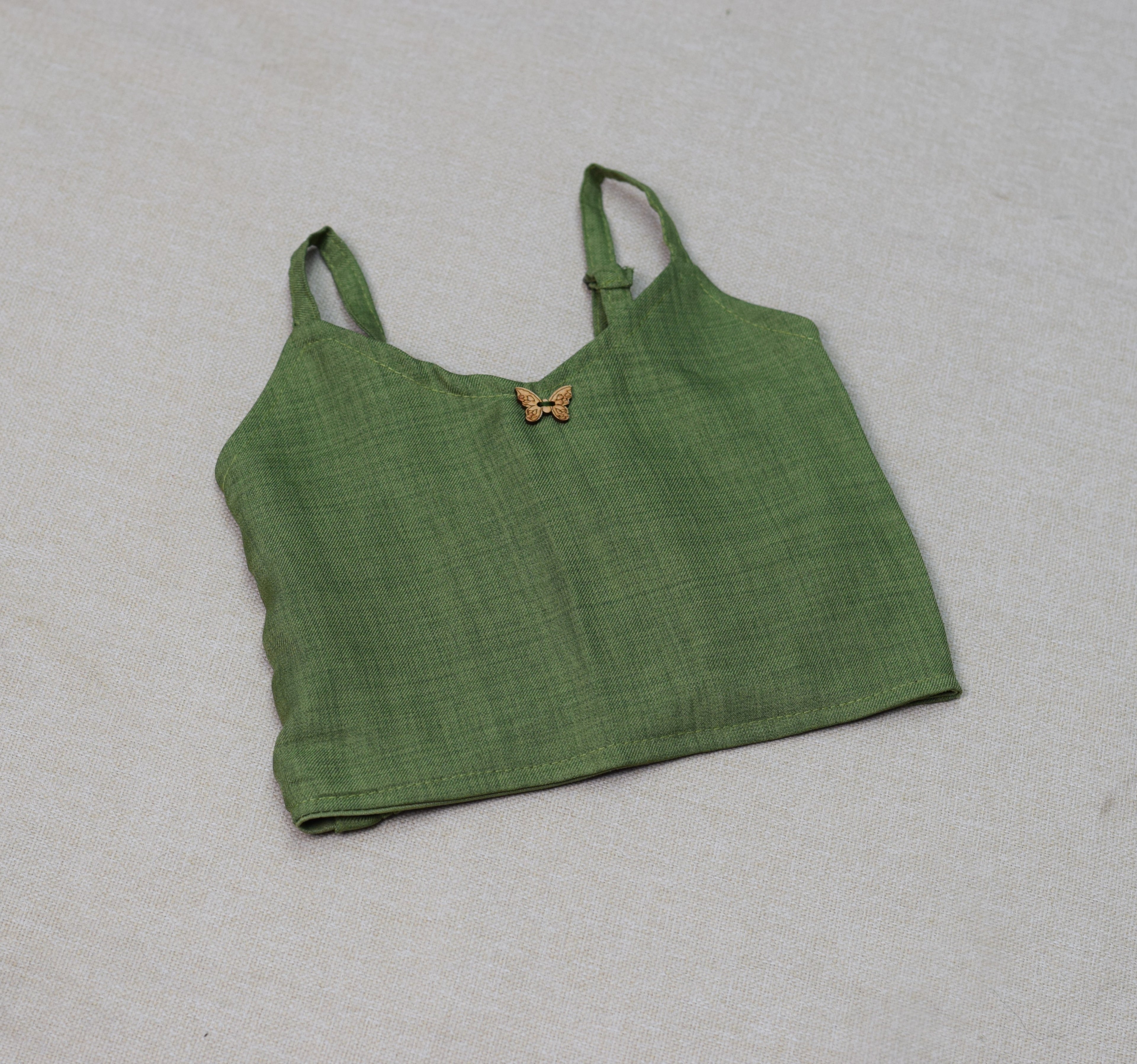 Girls Green 3-Piece Co-Ord Set with Printed Shirt & Cargo Pants