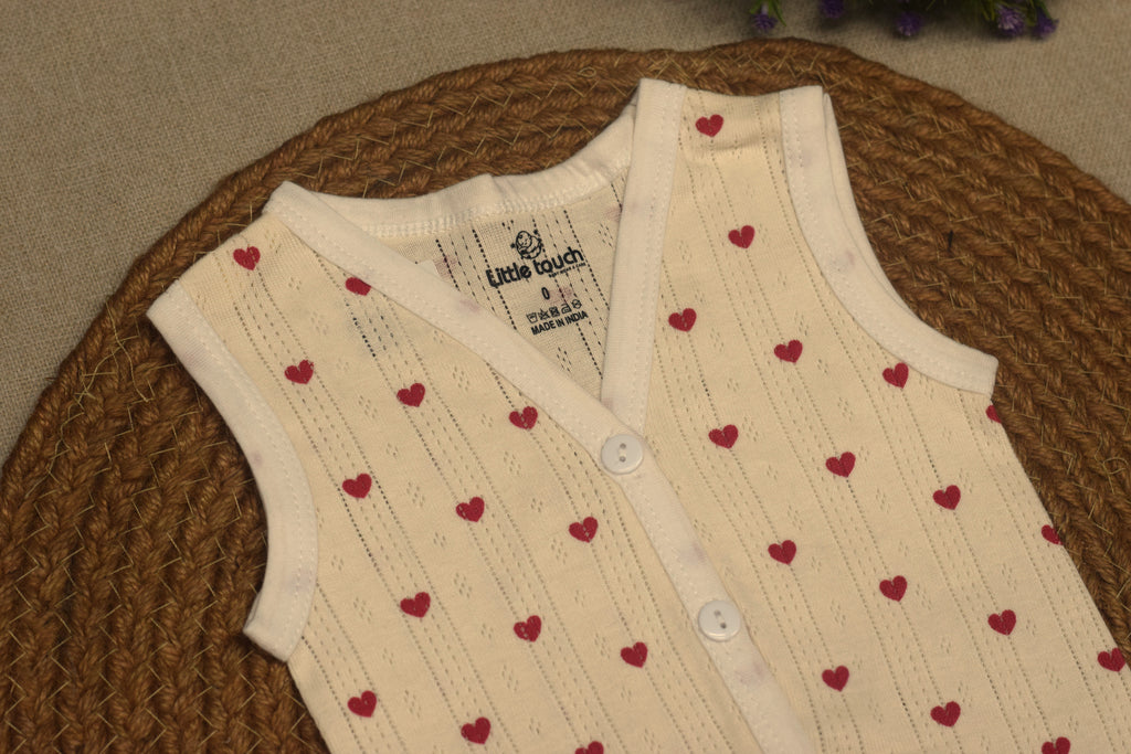 Kids Cotton Kettuduppu Set – Soft Sleeveless Baby Vest (3 Color Pack)