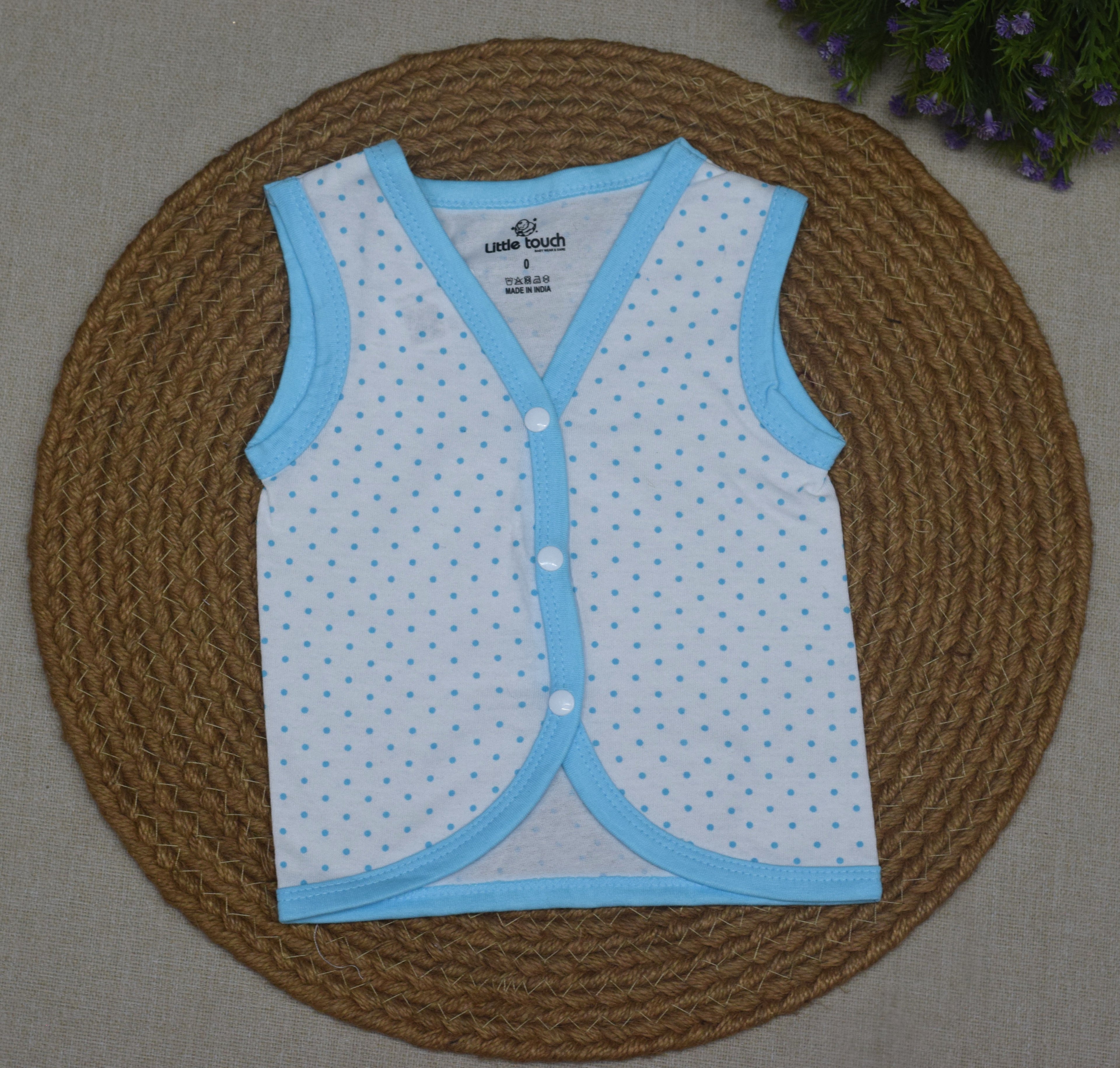 Kids Cotton Kettuduppu Set – 5 Colour Polka Dot Sleeveless