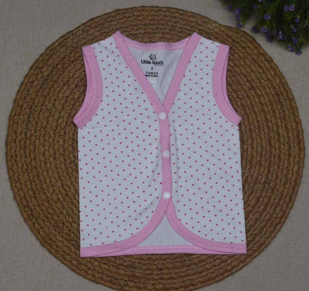 Kids Cotton Kettuduppu Set – 5 Colour Polka Dot Sleeveless