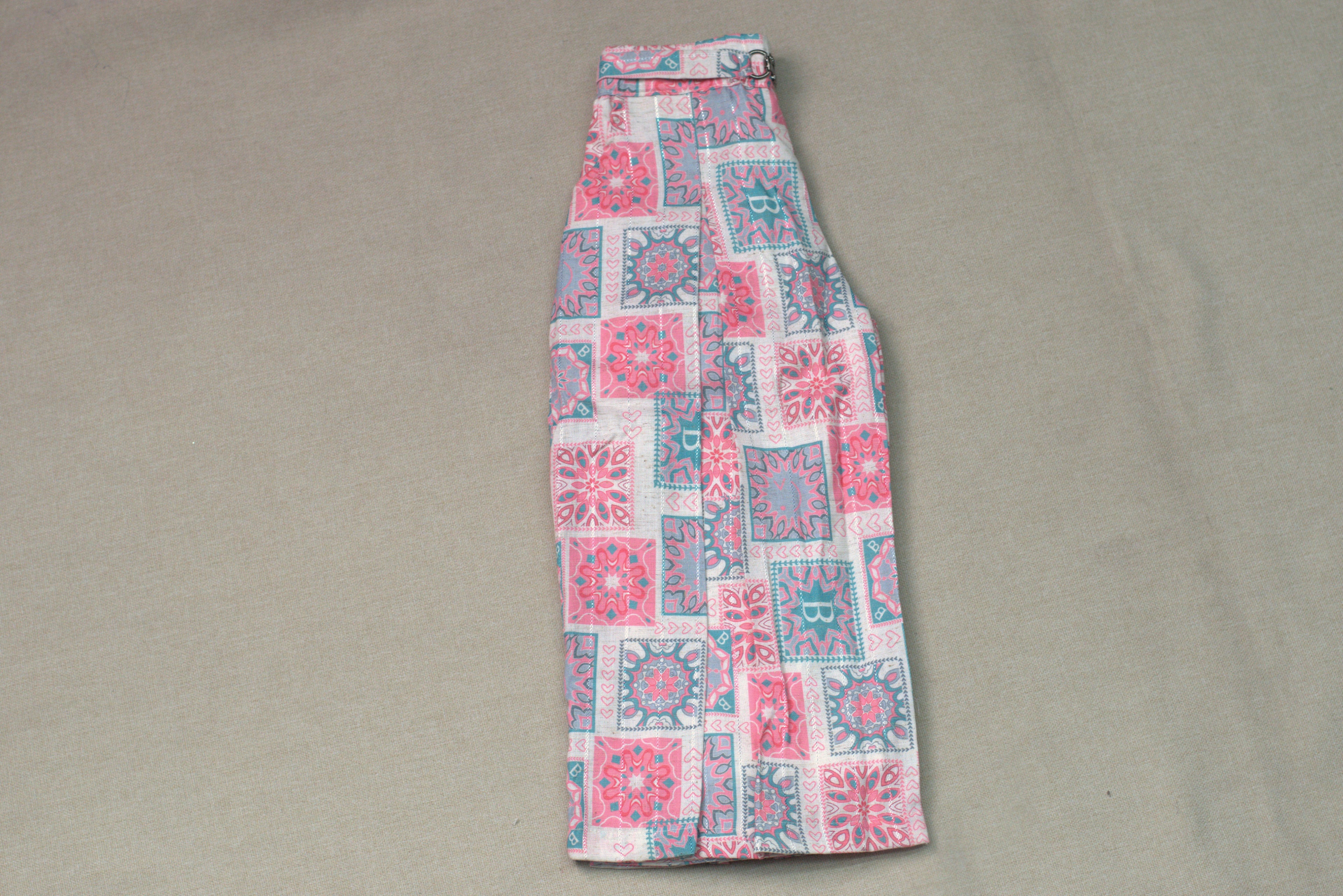 Girls Printed Co-Ord Set with Embroidered Top & Palazzo Pants – White & Pink