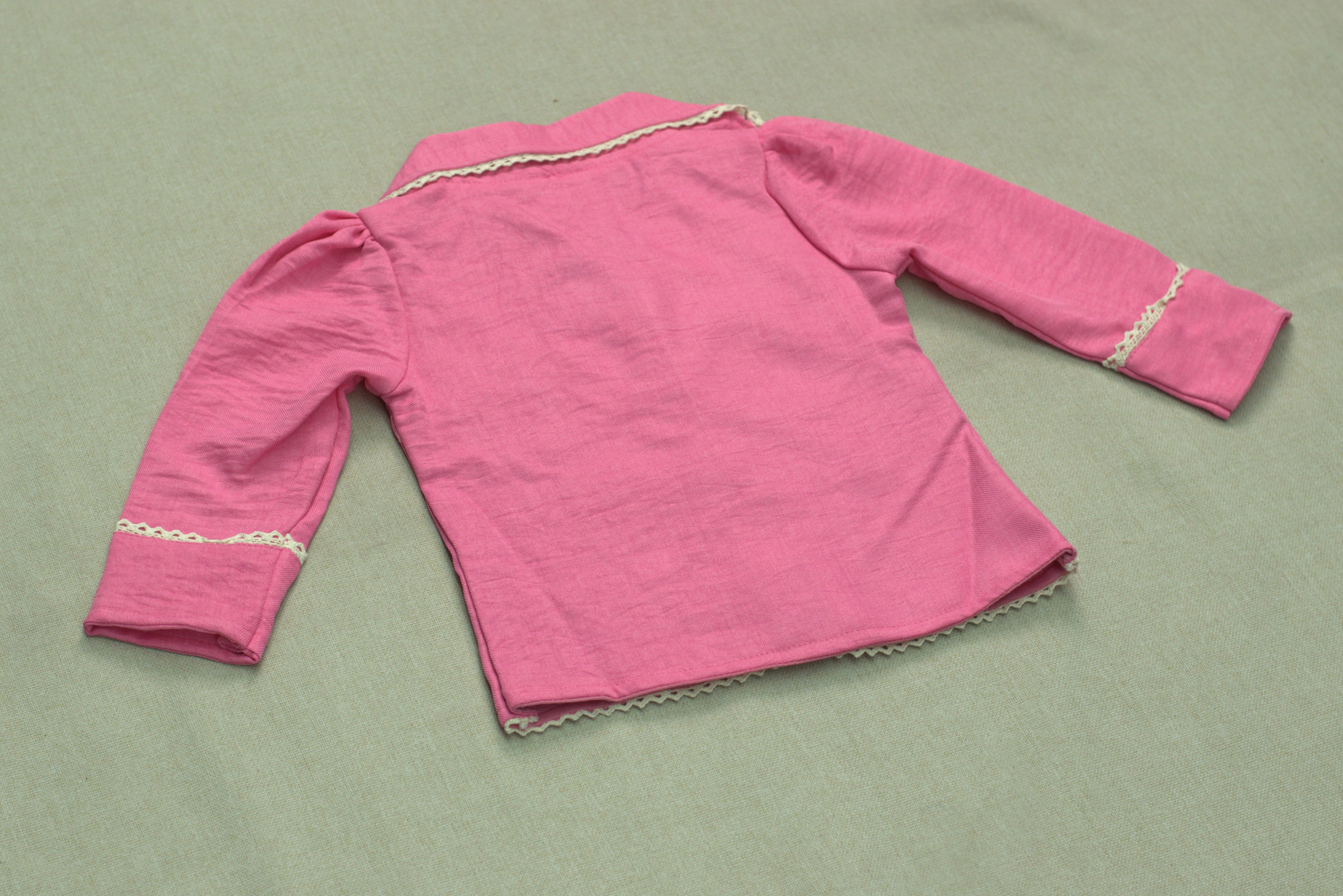 Girls Pink Floral Embroidered Co-Ord Set | Stylish Shirt & Wide-Leg Pant Set for Kids