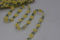 Imported Floral Embroidered Lace Trim – Yellow & Green Daisy Design