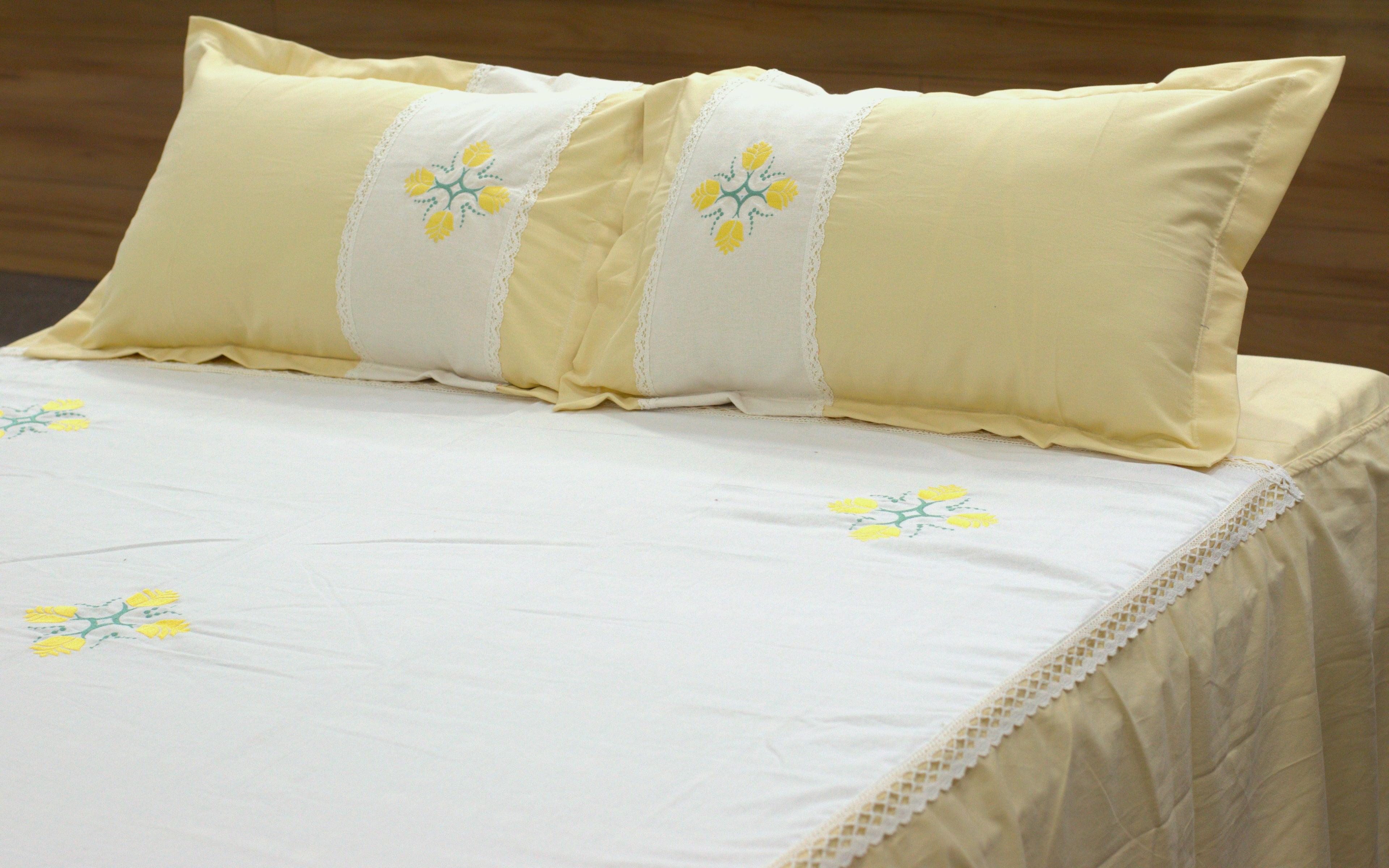 Premium King Size Embroidered Bedspread with 2 Pillow Covers