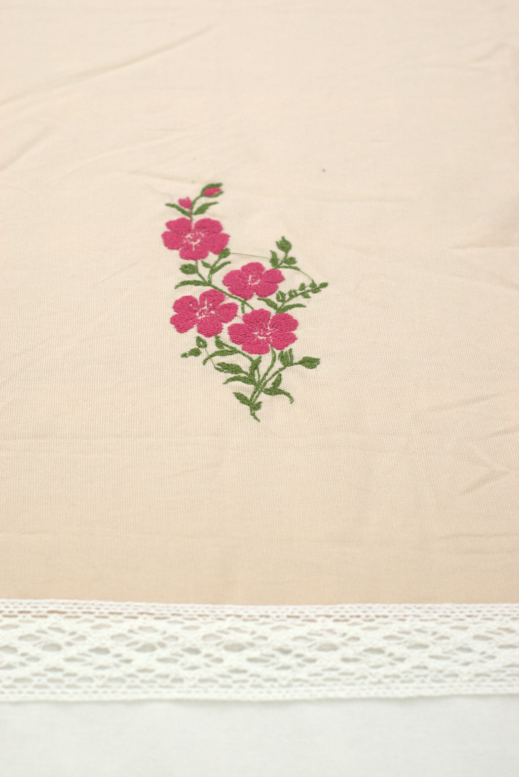 Premium King Size Cotton Bedspread Set with 2 Pillow Covers | Elegant Floral Embroidery | 96 x 104 Inches
