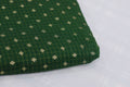 Green Brocade Silk Fabric for Blouses & Midi Tops | Gold Woven Design | Premium Dress Material