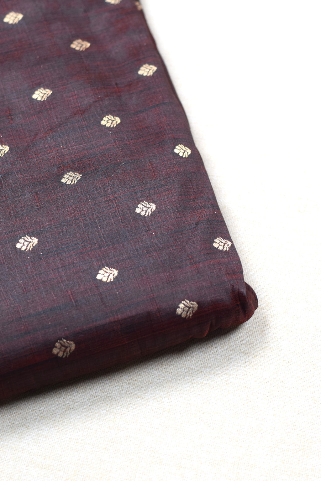 Premium Maroon Brocade Silk Fabric with Silver Butta – Running Material for Blouse & Midi | 1.10m / 1.50m / 2m